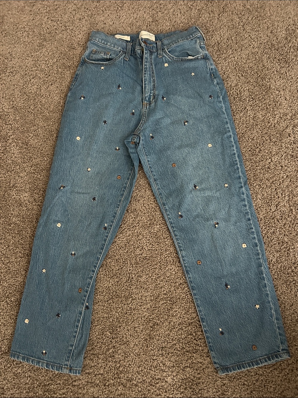 Women's Blue Embellished Jeans